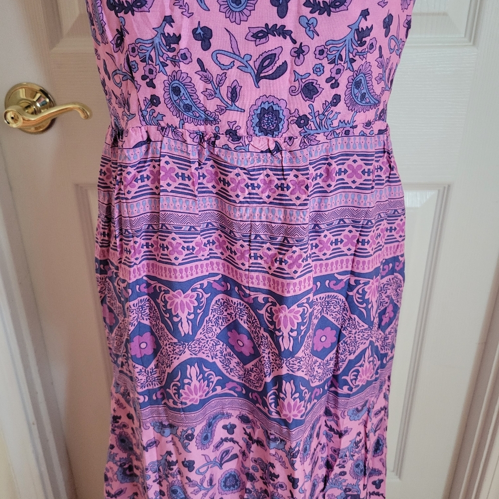 Spell and the Gyspy Collective Pailsey Floral Boho Maxi Dress (Mulberry) - Picture 14 of 16